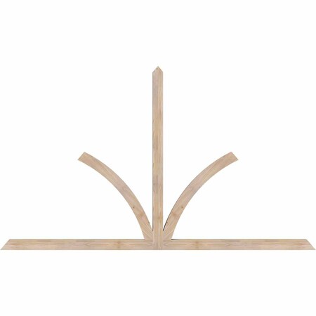 Ekena Millwork Richland Smooth Timber Gable Bracket, Douglas Fir, 108"W x 63"H x 3 1/2"D x 3 1/2"F, 14/12 Pitch GBW108X63X0404RIC00SDF